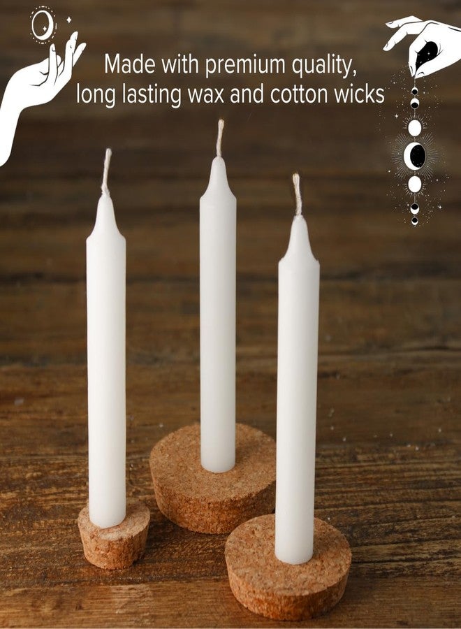 Simply Soson 5 inch Ritual Taper Candles Bulk, Mini Taper Candles - 24 White Chime Spell Candles - Small Taper Candle Stick, Use as Witchcraft Supplies, Altar Candles, Unscented Prayer Candles - Image 4